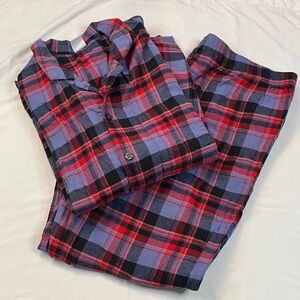 Amazon Essentials Plaid Pajama Set - Red and Blue